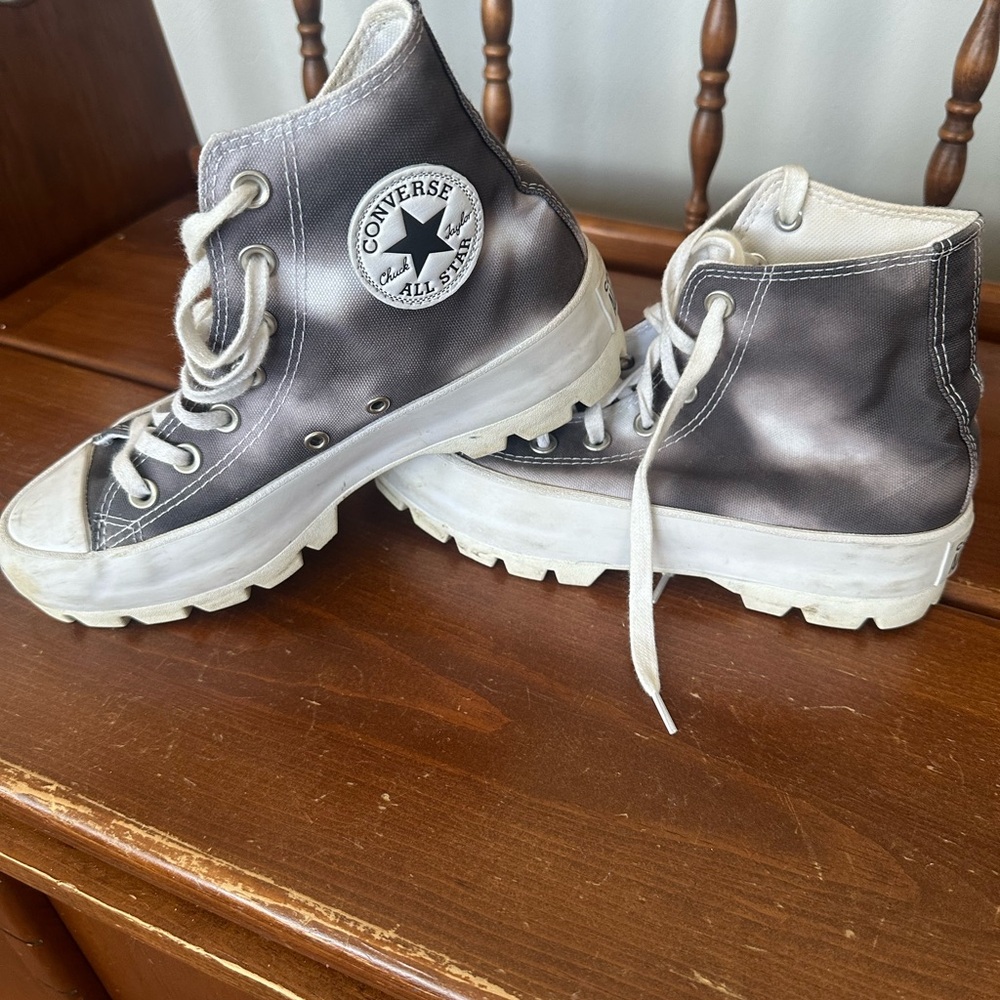 Converse High-Tops in Black and White Gradient - Picture 4 of 4